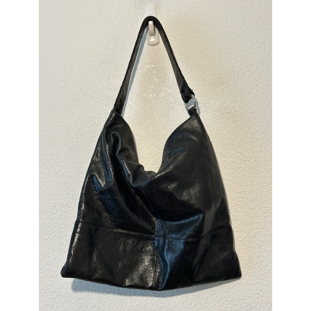 Hobo International Leather Bag Black Shoulder Purse Hobo Bag 15 X 15 Clean - Picture 2 of 8